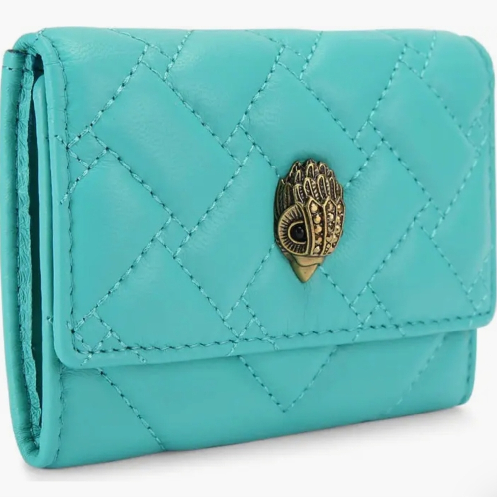 Kurt Geiger Turquoise Quilted Wallet